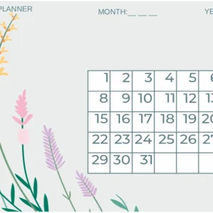 Daily, weekly, monthly, yearly planner bundle with wellbeing health tracker diary