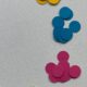 1cm Multicoloured rainbow dots