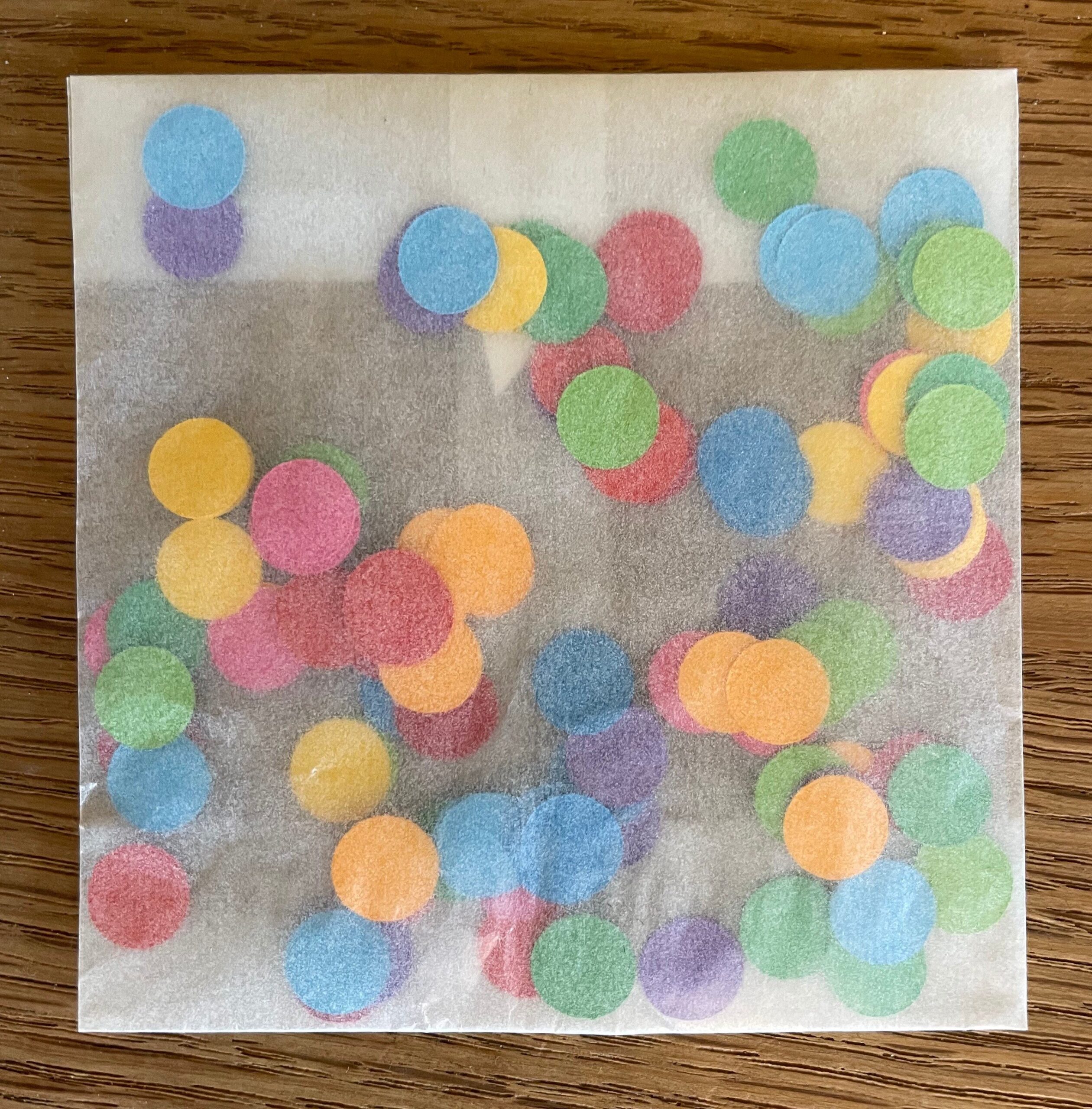 1cm Multicoloured rainbow dots