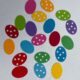 100 multicoloured rainbow Easter eggs, for scrapbooking, card toppers, embellishments, children’s crafts, 160gsm paper/card.
