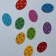 100 multicoloured rainbow Easter eggs, for scrapbooking, card toppers, embellishments, children’s crafts, 160gsm paper/card.