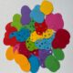 100 multicoloured rainbow Easter eggs, for scrapbooking, card toppers, embellishments, children’s crafts, 160gsm paper/card.