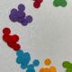 1cm Multicoloured rainbow dots
