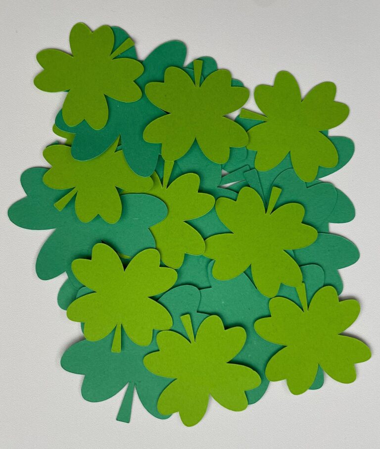 Four Leaf Clover green die cuts